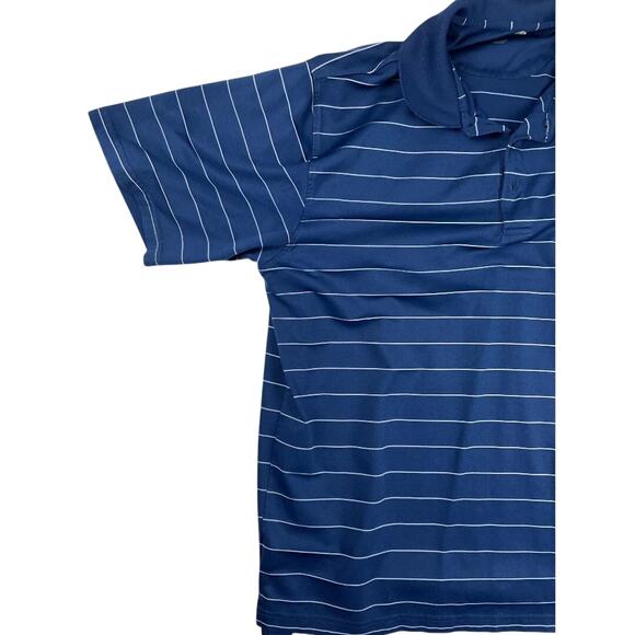 Golden Bear Jack Nicklaus Golf Polo Shirt Men XL Navy Blue White Striped  **FLAW - Picture 3 of 8